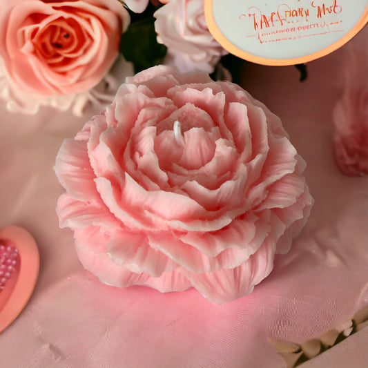 Peony Flower Candle